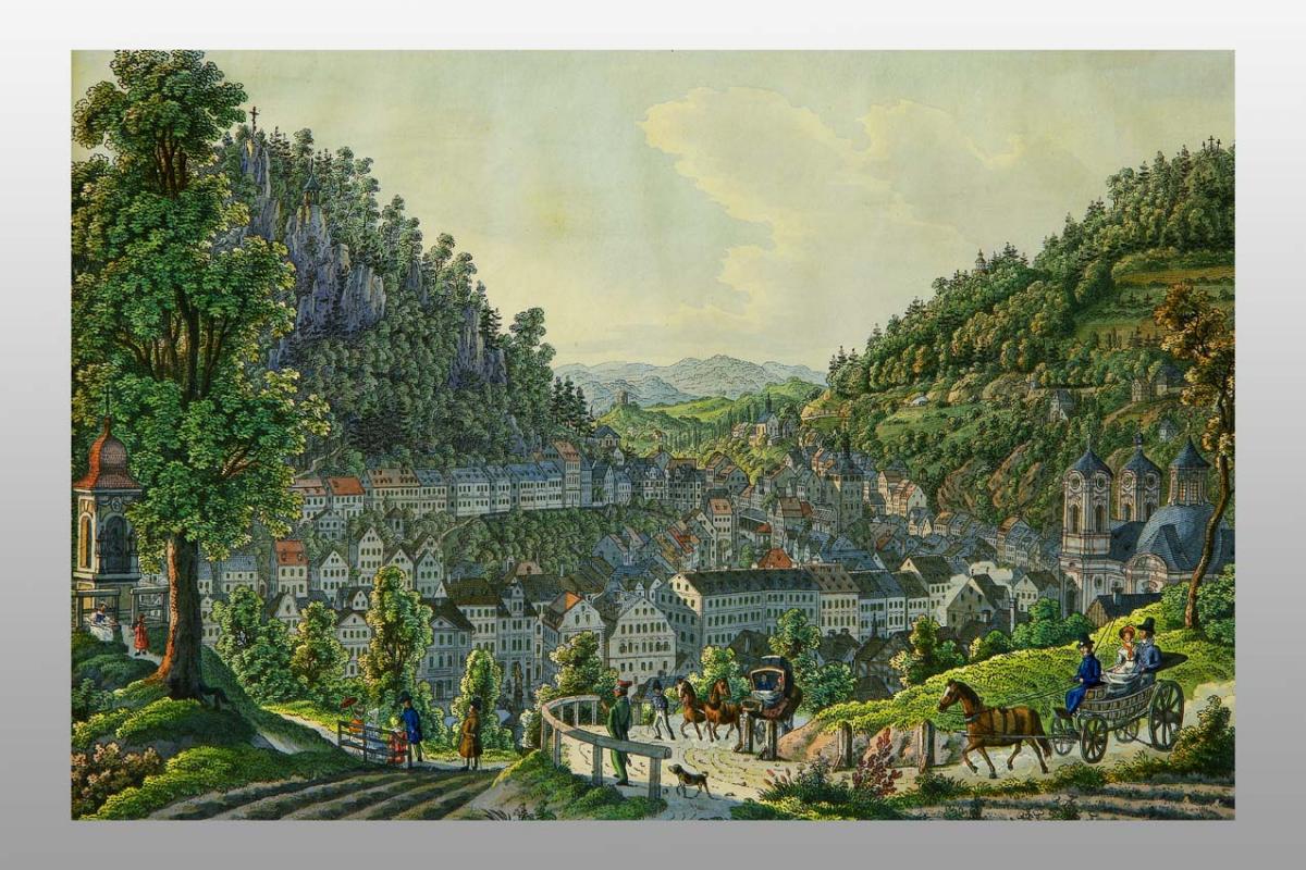 Vincenc Morstadt, Pohled na Karlovy Vary, 1840