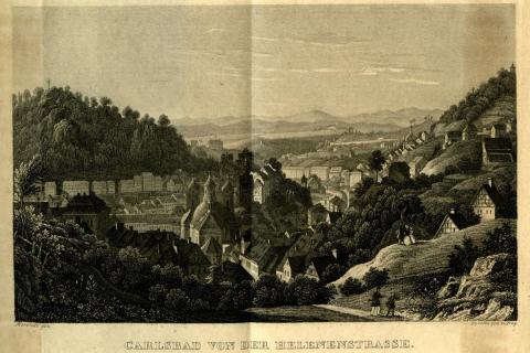 Vincenc Morstadt, Pohled na Karlovy Vary, 1850