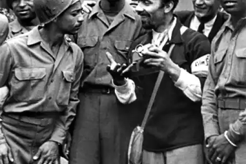 J.Houf, 1945, s americkými vojáky