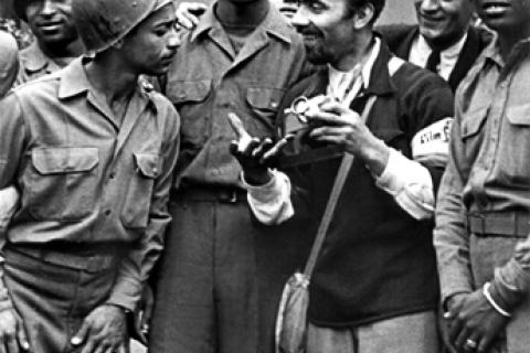 J.Houf, 1945, s americkými vojáky
